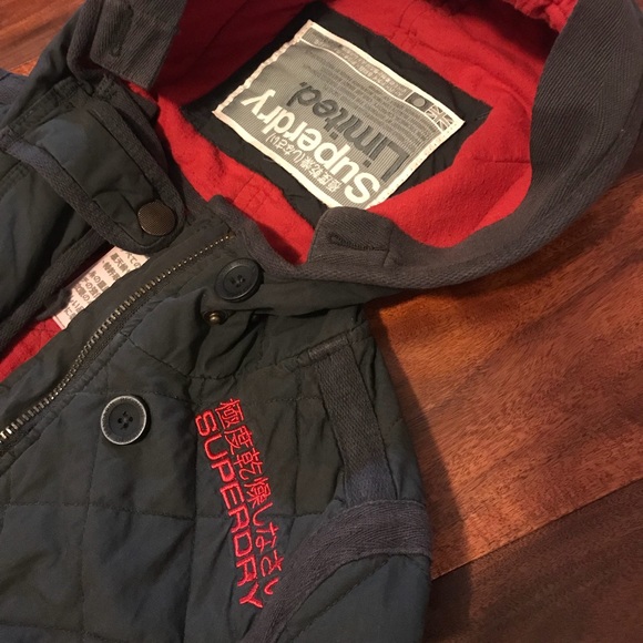 Superdry Mini Quilt Jacket Vintage Gray - Picture 2 of 8